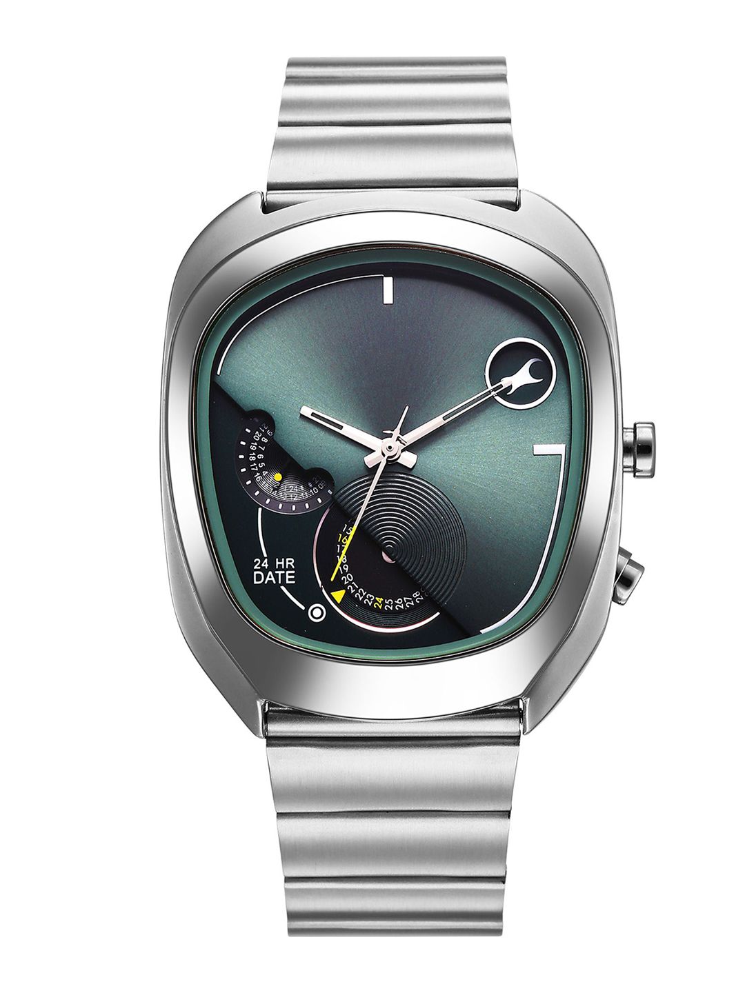 Fastrack Silver Dial Silver Stainless Steel Strap Analo...