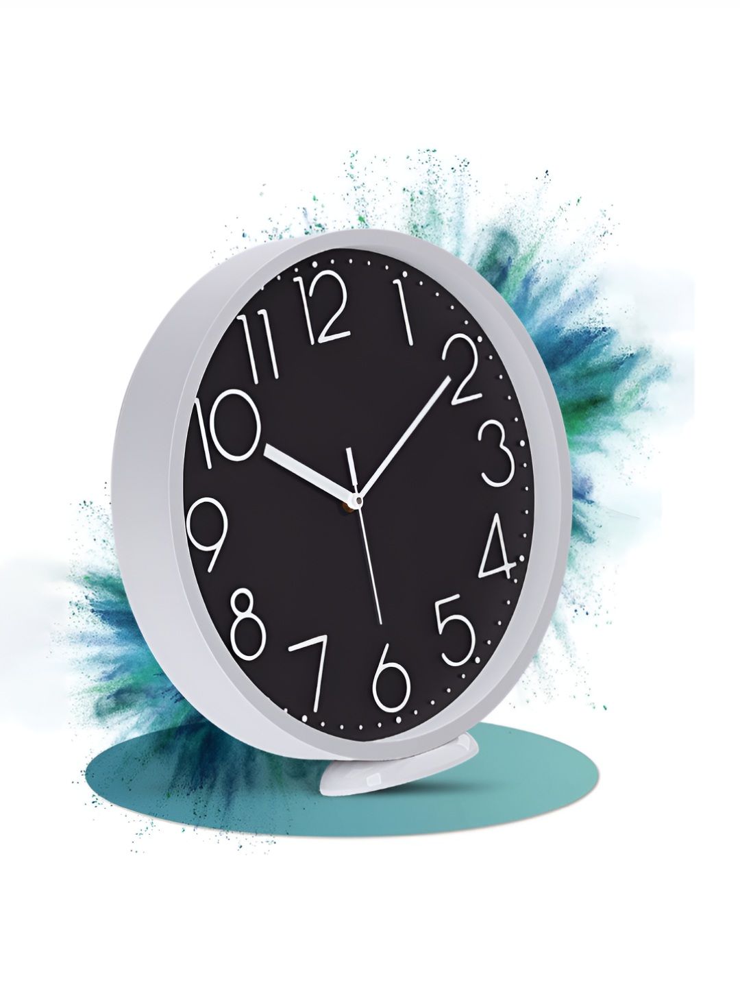 RANDOM Silver-Toned & Black Wall Clock-image-33