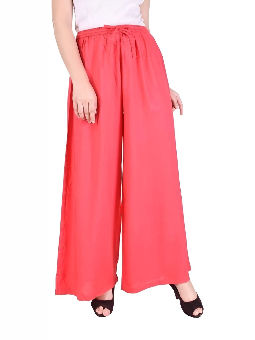 MIXFIT Women Relaxed Flared Mid-Rise Cotton Parallel Trousers-picture-47