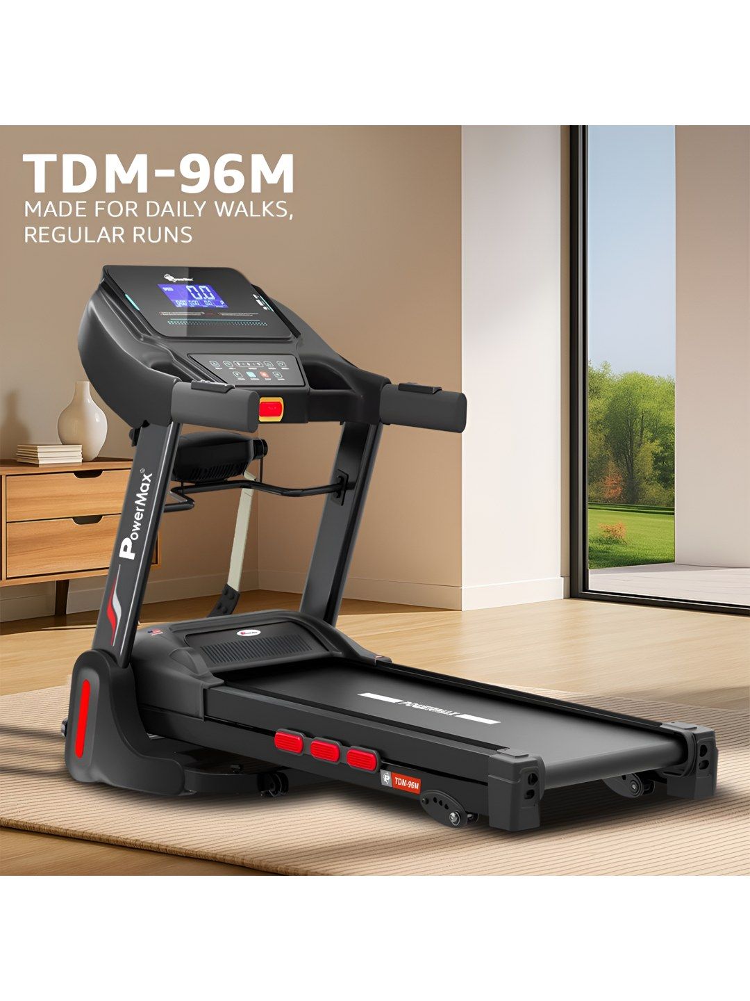 PowerMax Fitness TDM-96M 4HP DC Treadmill-image-4