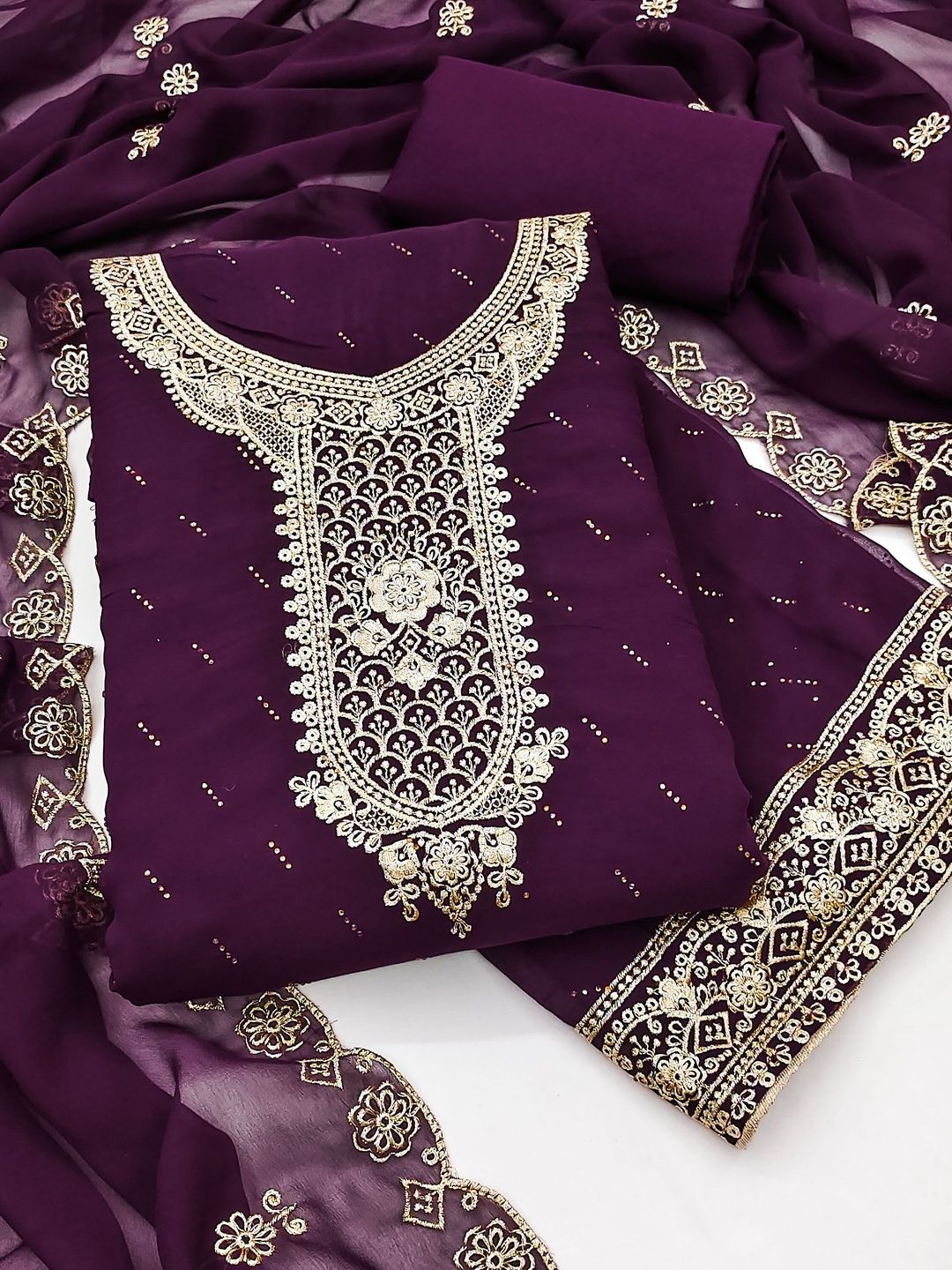 KALINI Women Embroidered Unstitched Dress Material-picture-19