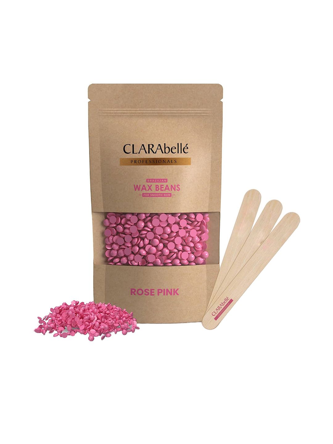 CLARABELLE PROFESSIONALS Brazilian Wax Beans- 50 g- Rose Pink-picture-26
