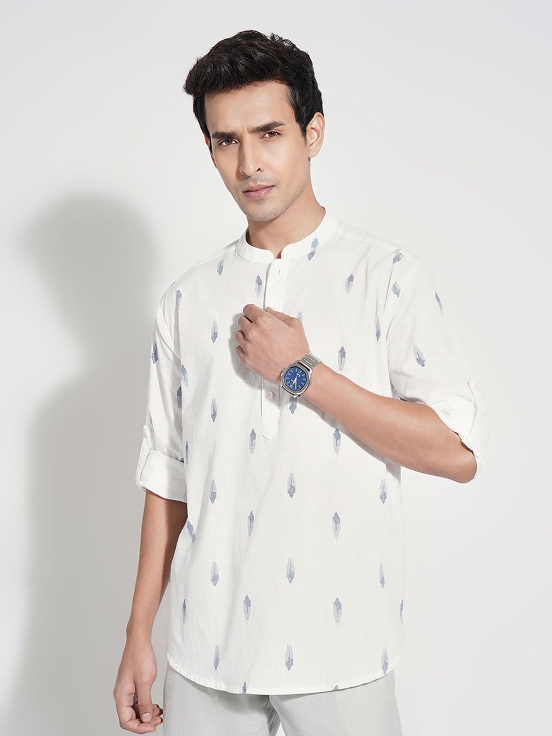 indus route by Pantaloons Men Geometric Printed Kurta-picture-35