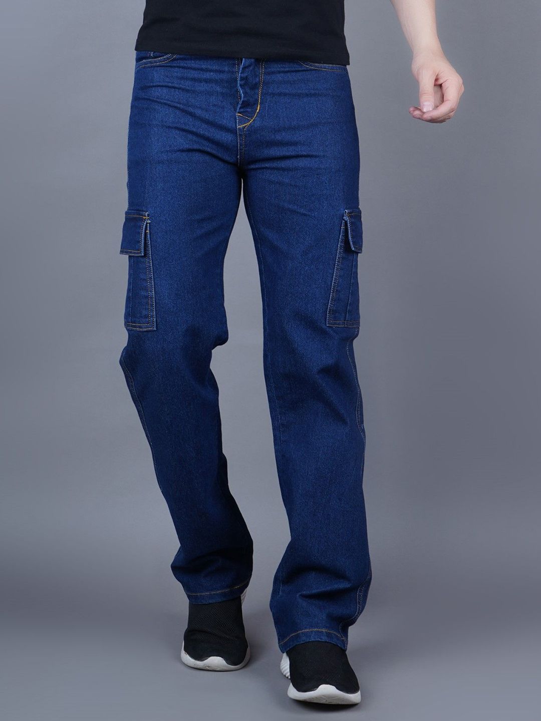 MaverIQ Men Classic Relaxed Fit Mid-Rise Stretchable Jeans-picture-16