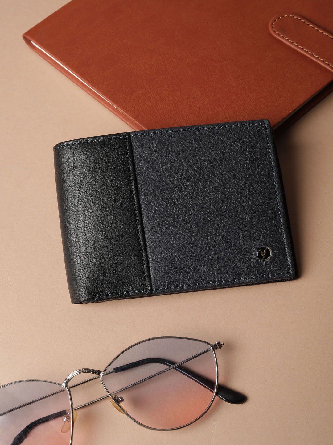 Van Heusen Men Colourblocked Leather Two Fold Wallet-picture-20