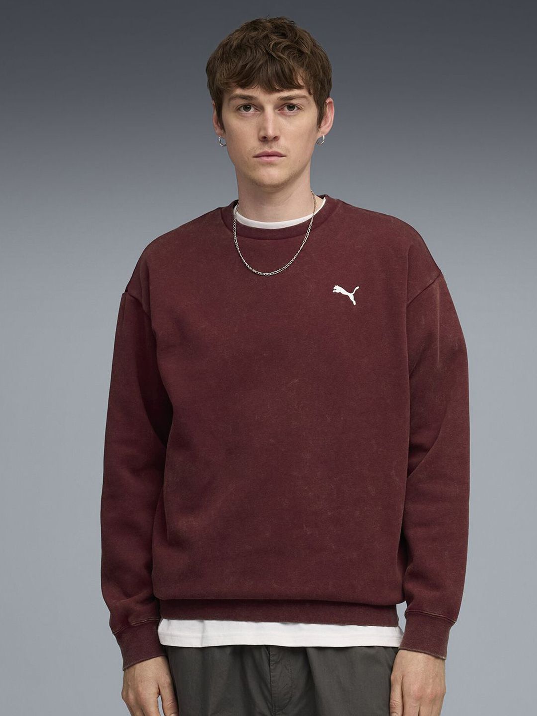 Puma Essentials Elevated Men's Washed Crew Sweatshirt-image-46