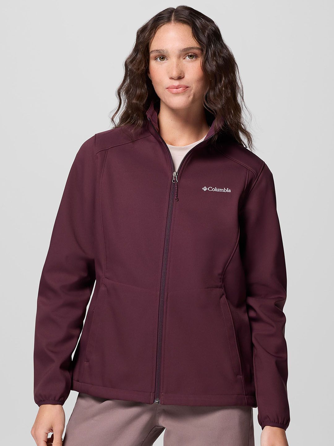 Columbia Women Mock Collar Solid Lightweight Sporty Jacket-picture-21