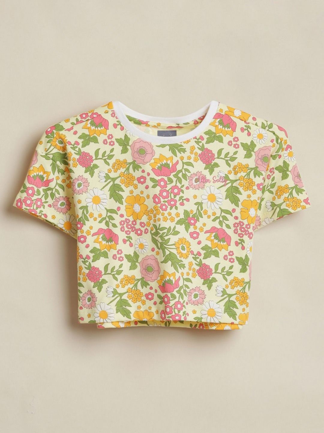 Allen Solly Junior Girls Floral Printed Pure Cotton T-shirt-picture-15