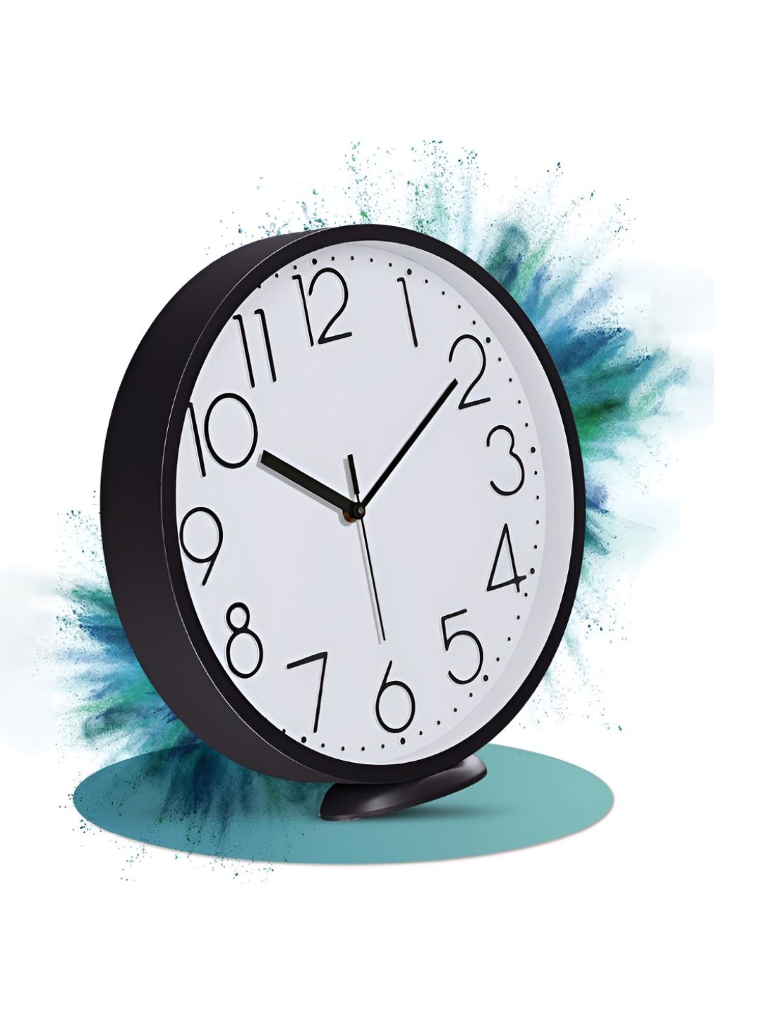 RANDOM Black Round Analogue OK To Wake Contemporary Foiling Wall Clock-picture-21