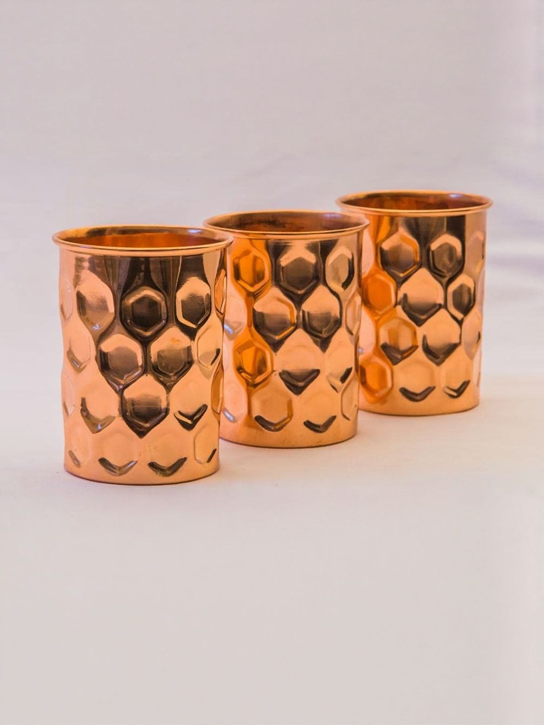 Shakuntla Vintage Copper-Toned 3 Glass Water Glass-image-30