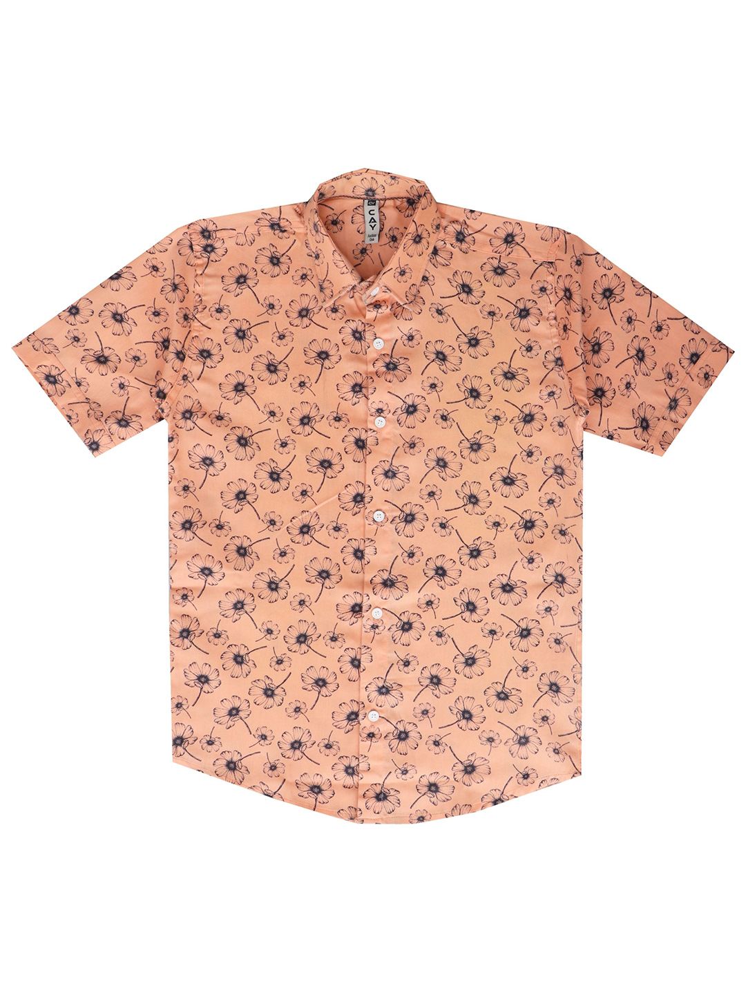 CAY Boys Standard Fit Floral Printed Spread Collar Cotton Casual Shirt-picture-37