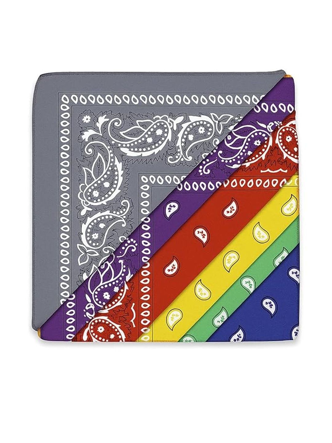 Navkar Crafts Unisex Pack Of 6 Cotton Bandana Headbands-picture-49
