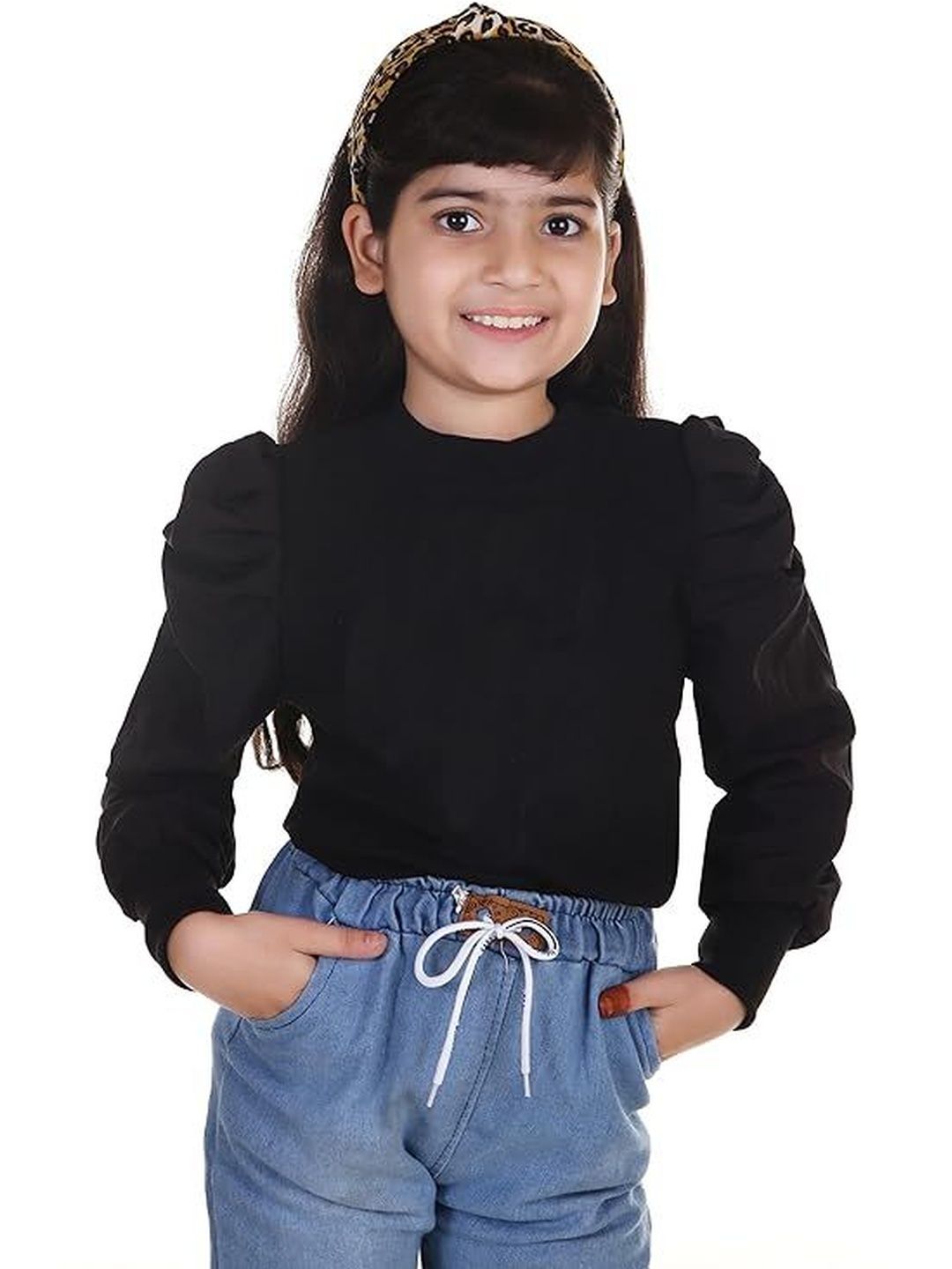 Aura Glam Girls Pack of 2 Puff Full Sleeve Top-picture-17