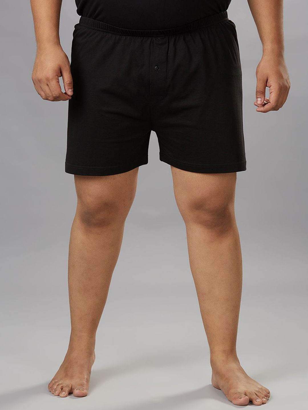 Vaishvik Pure Cotton Mid-Rise Boxer mens plus size boxer black-picture-25