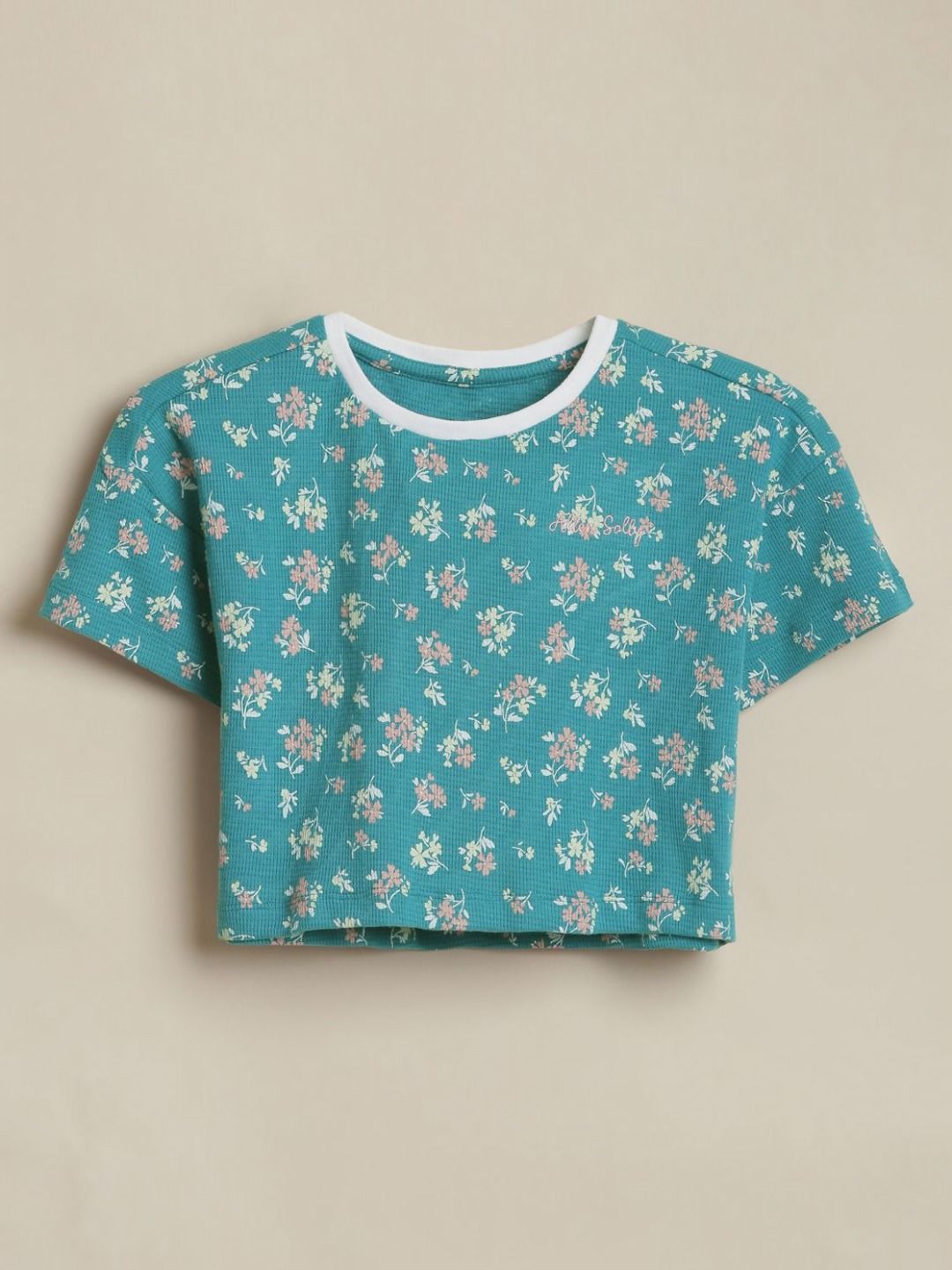Allen Solly Junior Girls Floral Printed Pure Cotton T-shirt-picture-14