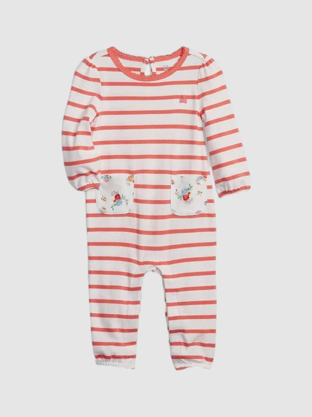 GAP Infant Boys Striped Pure Cotton Round Neck Romper-picture-37