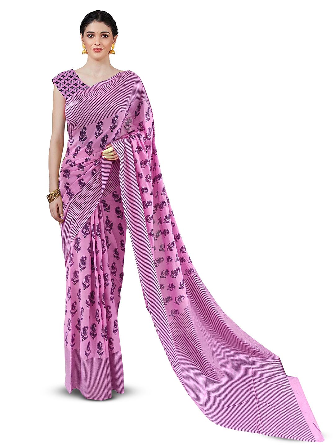 Craft Musium Ethnic Motifs Printed Pure Cotton Saree-picture-25