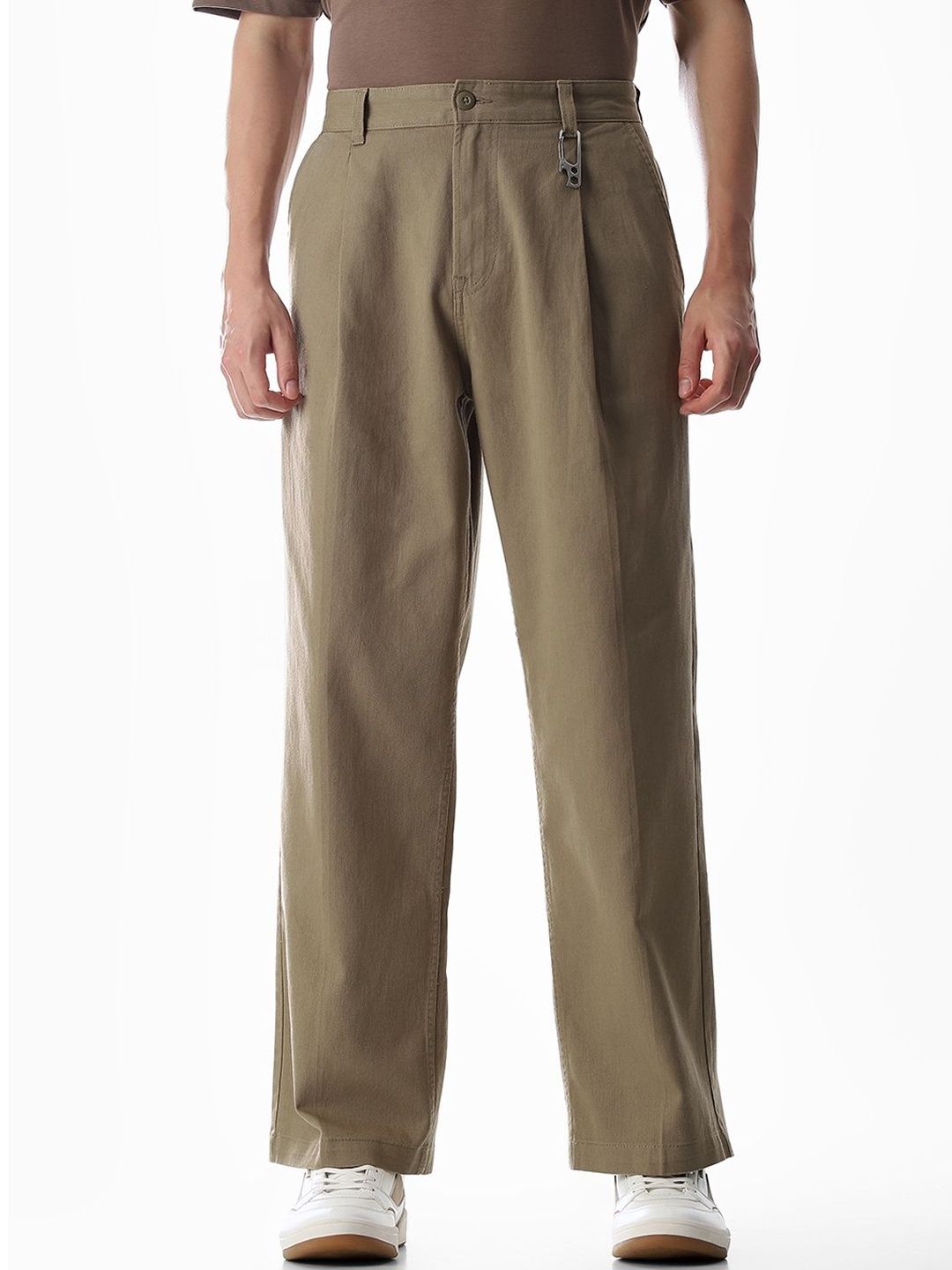 Jack & Jones Men Loose Fit High-Rise Chinos Trousers-picture-23