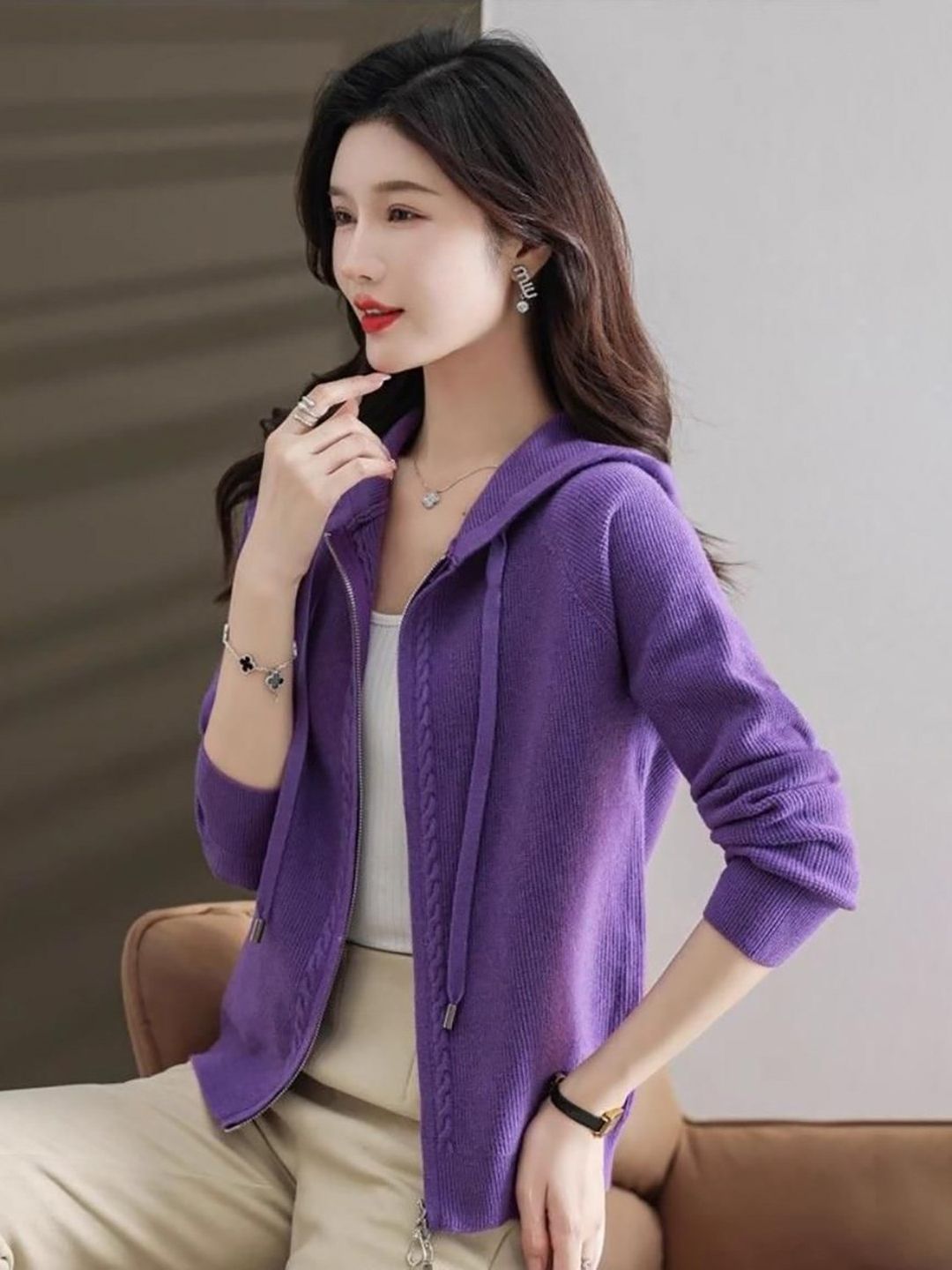 StyleCast Women Hooded Front-Open Sweatshirt-picture-26