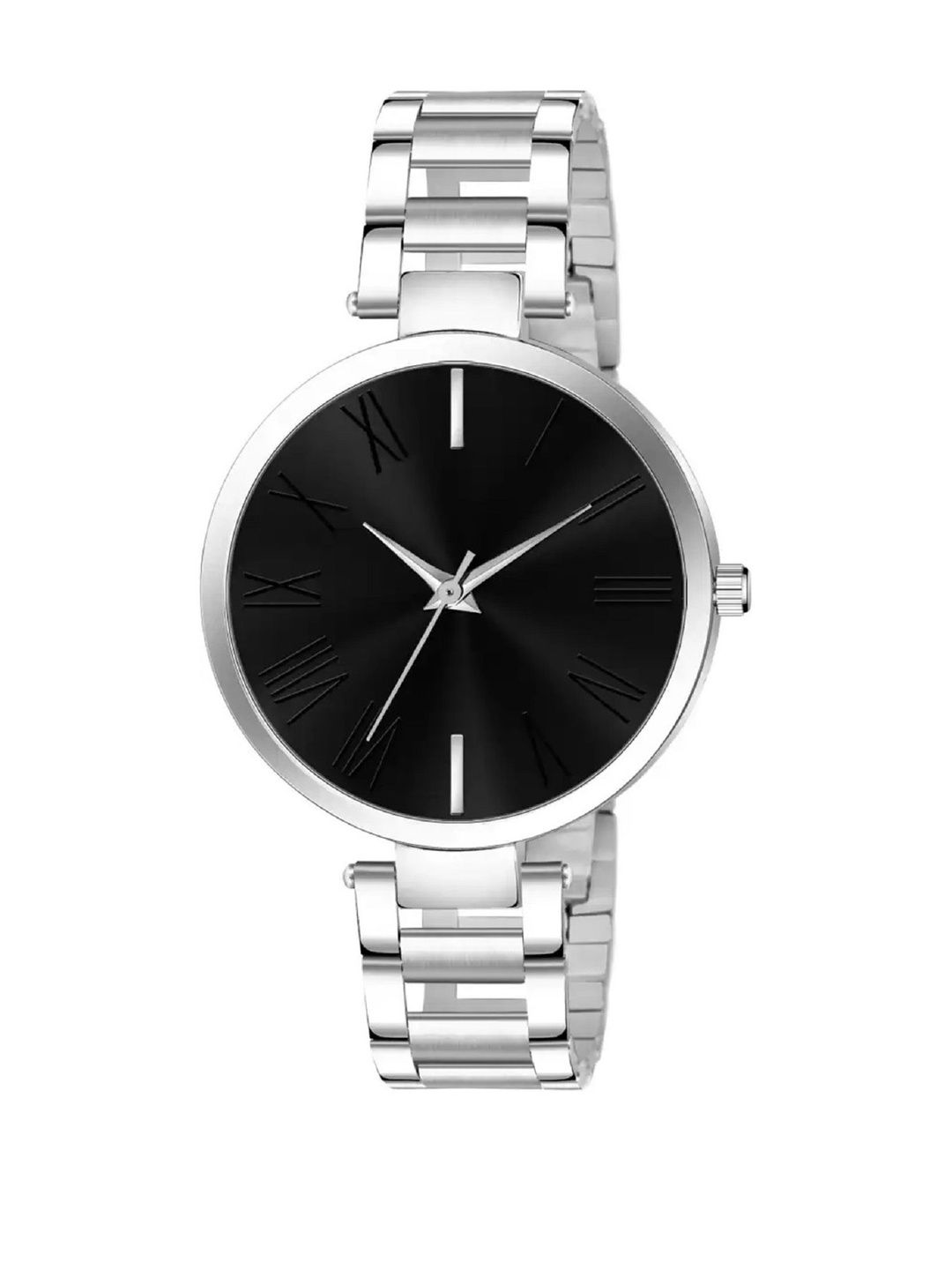 SZN Women Black Dial & White Straps Stainless Steel Analogue Watch-picture-30