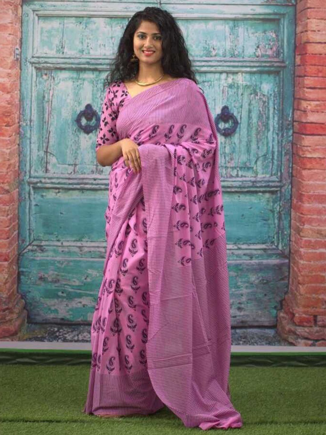 Craft Musium Ethnic Motifs Printed Pure Cotton Saree-picture-15