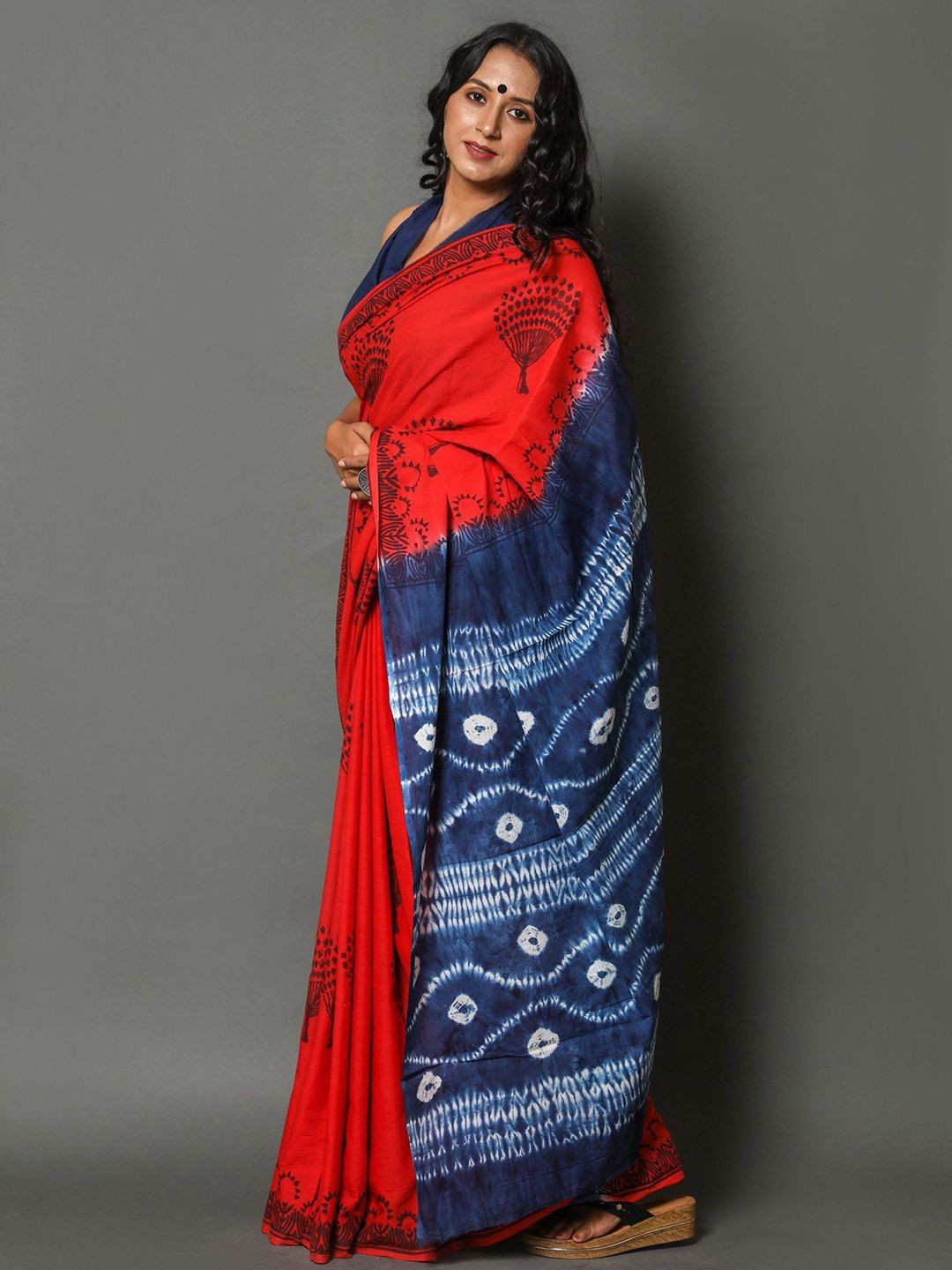 Craft Musium Ethnic Motifs Printed Pure Cotton Saree-picture-14