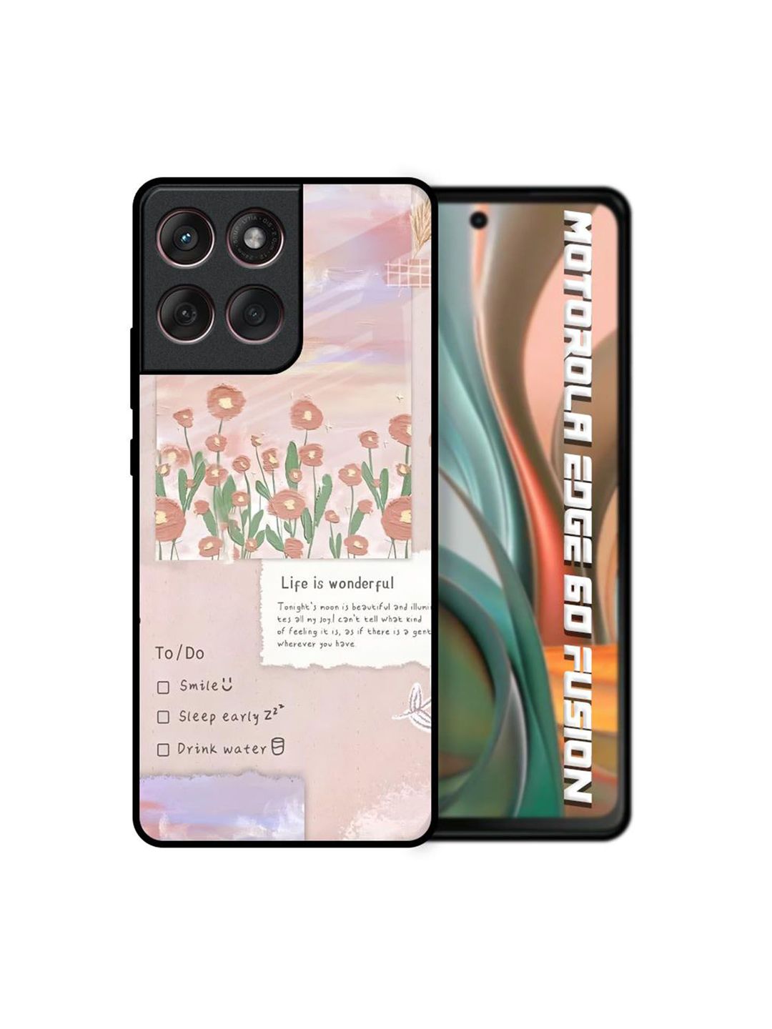 QRIOH Floral Printed Motorola Edge 60 Fusion Back Case Mobile Accessories-picture-34