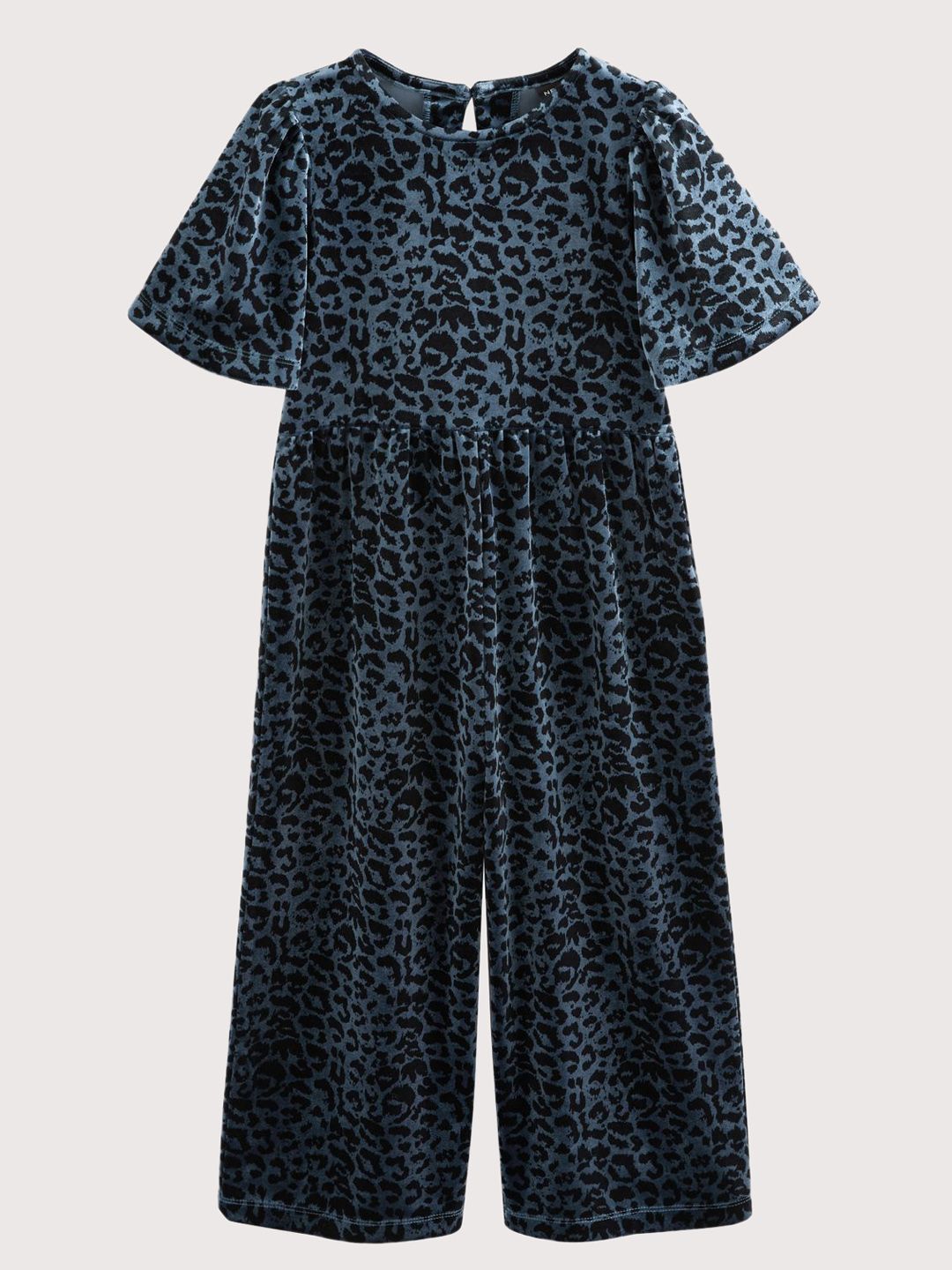 NEXT Girls Leopard Printed Velour Basic Jumpsuit-picture-31