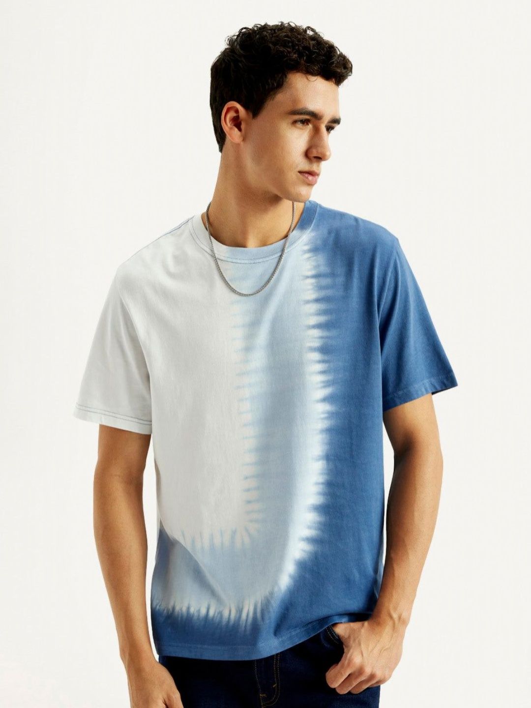 Levis Tie and Dye Dyed Round Neck Cotton Regular Fit T-shirt
