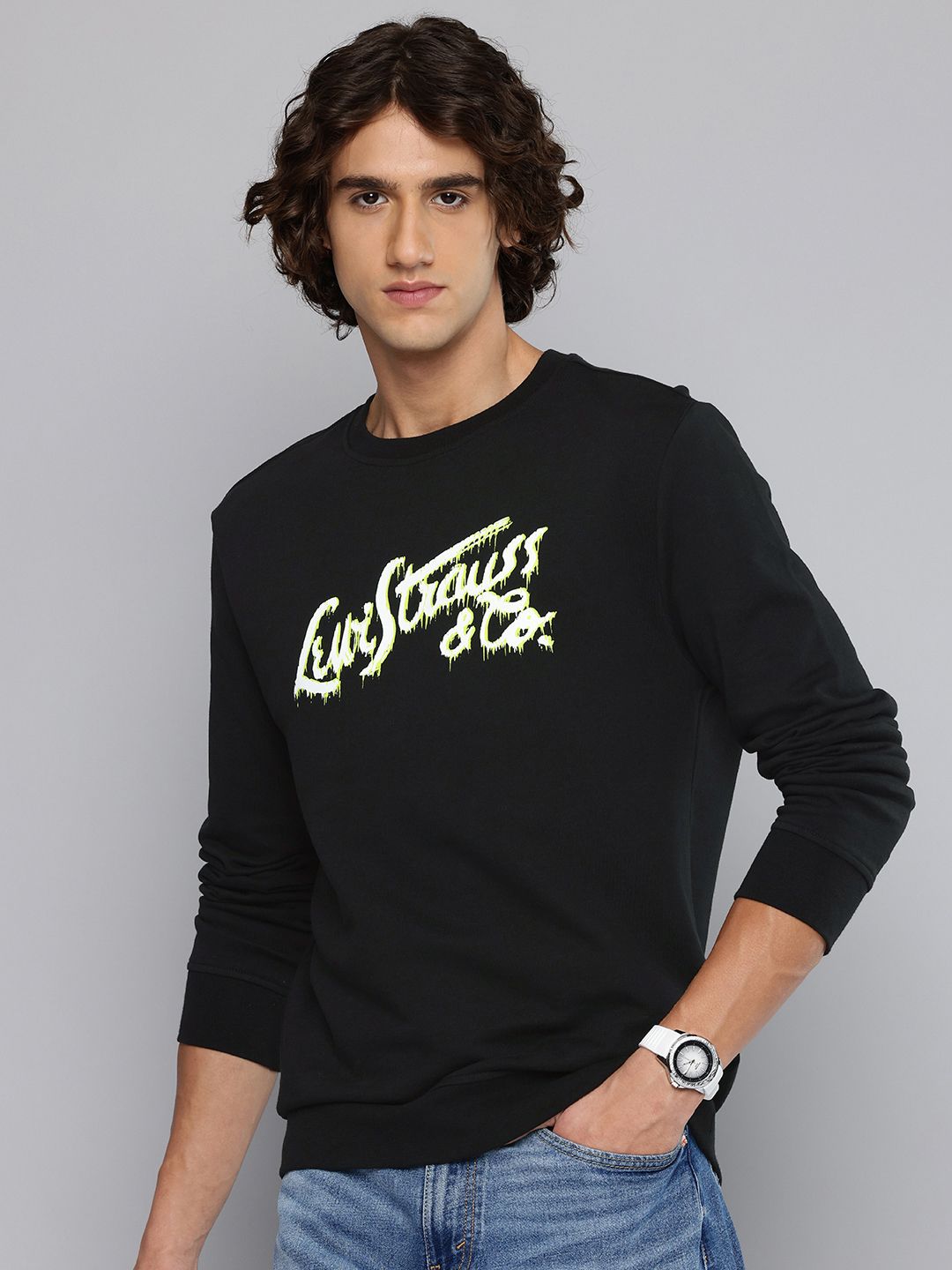 Levis Brand Logo Printed Pure Cotton Sweatshirt-picture-25