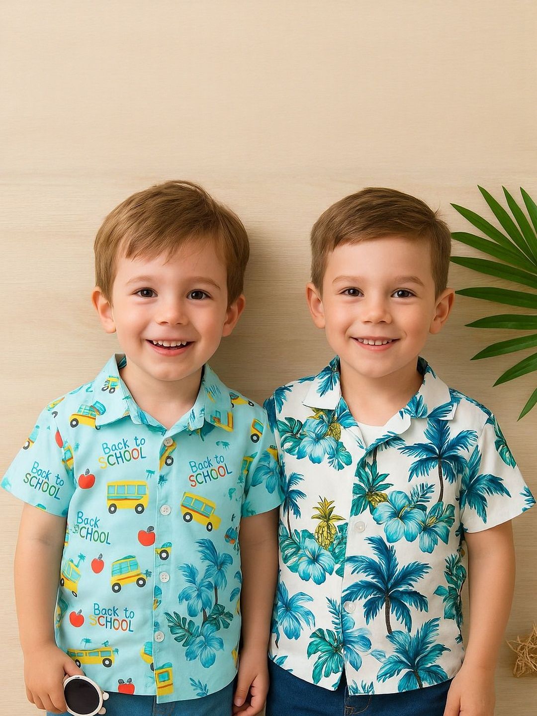 SHREE VANKIYA HANUMANJI FASHION Kids Pack of 2 Printed Casual Shirt-picture-34