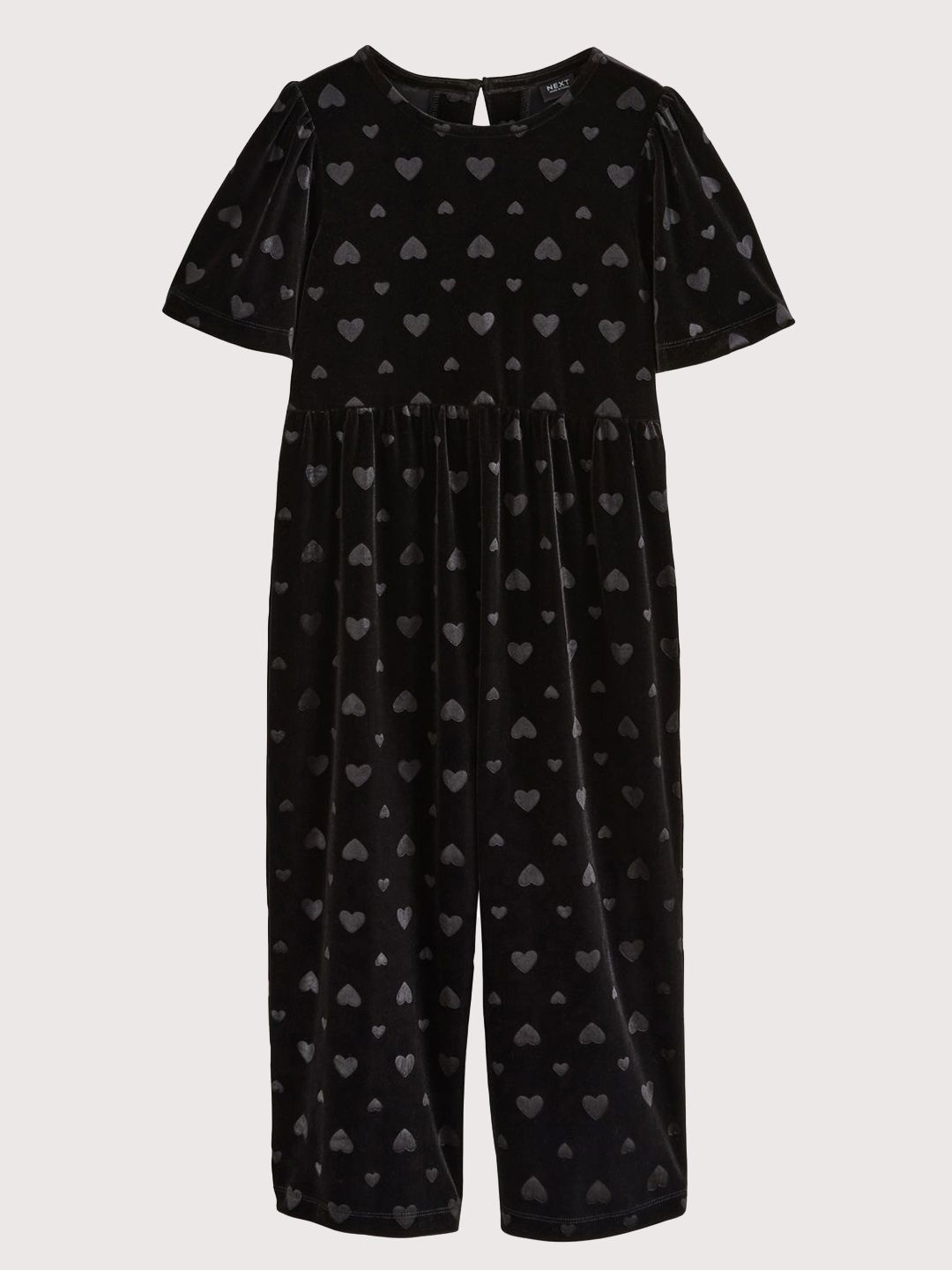 NEXT Girls Heart-Shaped Embossed Velour Basic Jumpsuit-picture-29