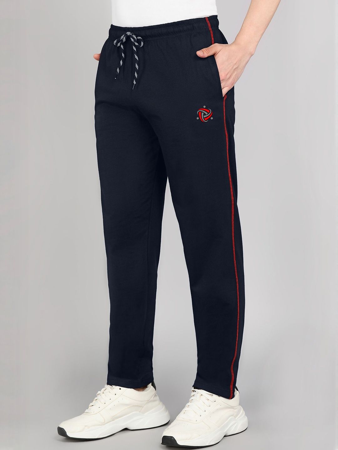 Moda Rapido Men Cotton Regular Fit Trackpant with Zipper pocket-image-37