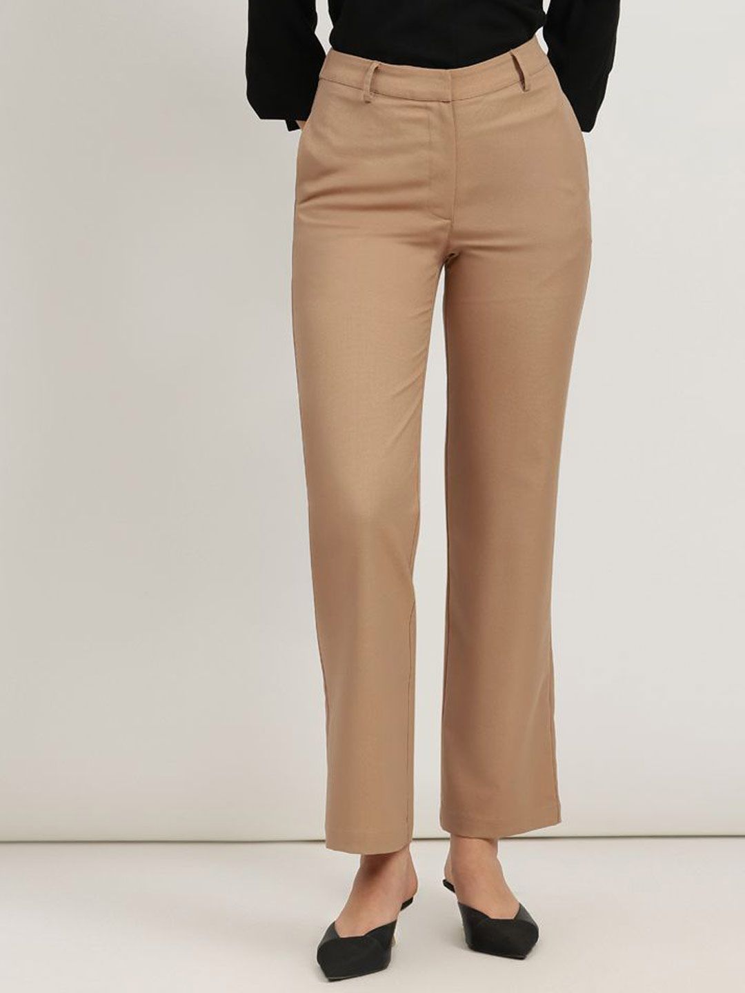 fable street FableStreet Women Tailored Straight Fit High-Rise Culottes Trousers-picture-11