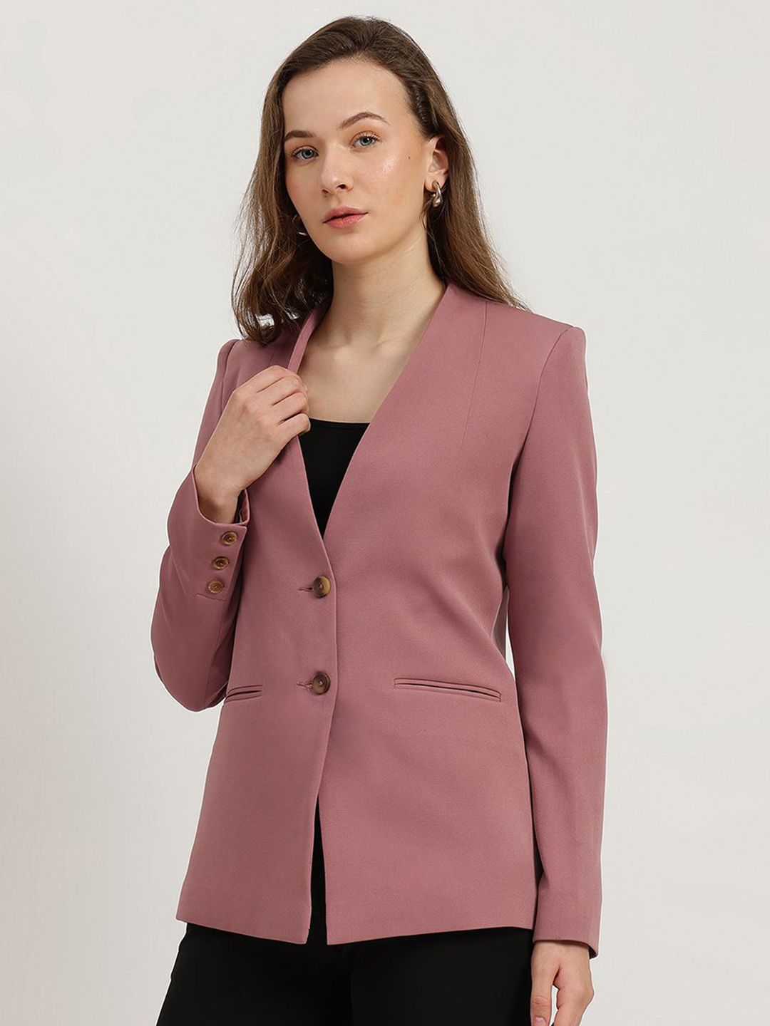 fable street FableStreet Women Solid Blazer-picture-12