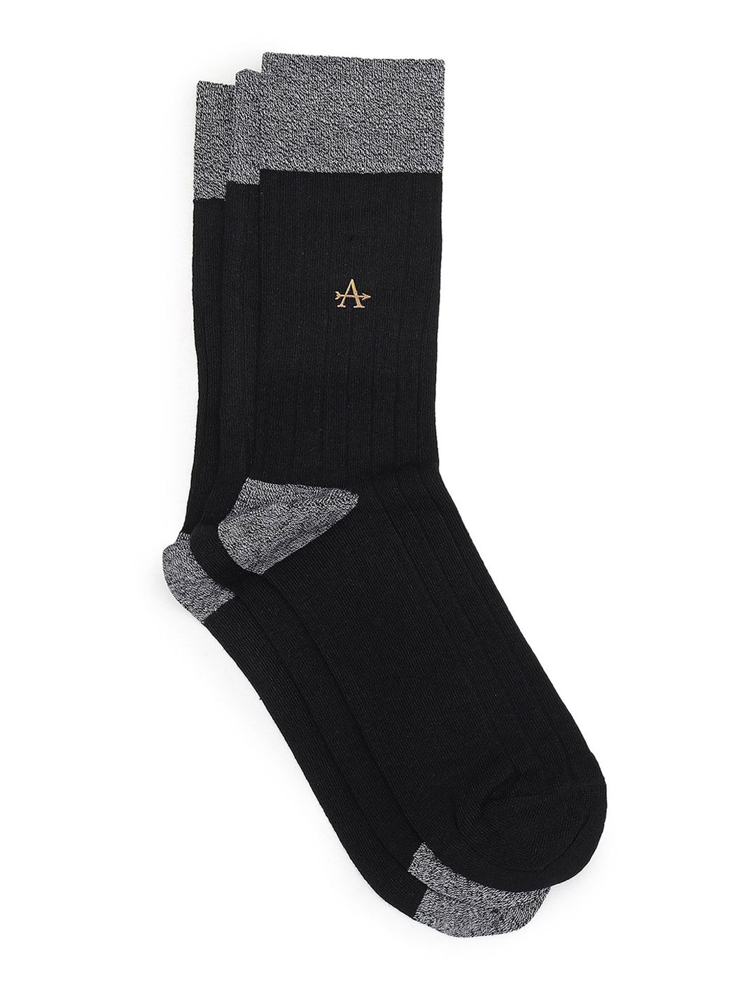 Arrow Men Pack Of 3 Colourblocked Pure Cotton Calf Length Socks-image-20