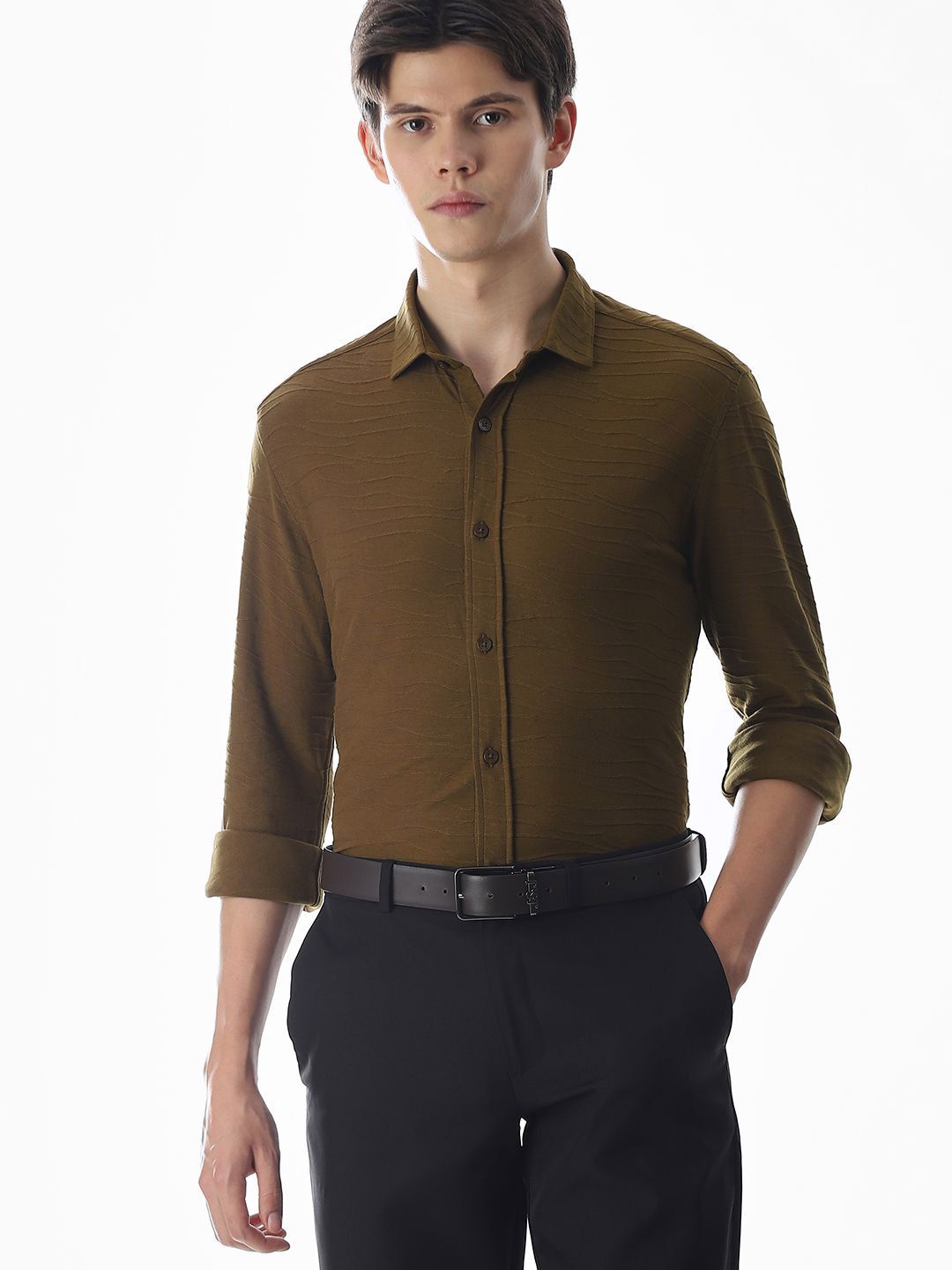 Jack & Jones Spread Collar Cotton Slim Fit Casual Shirt-picture-24