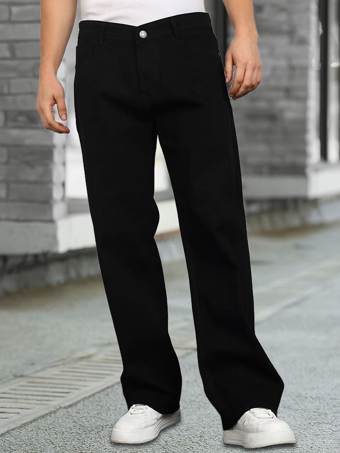 ANGERHOOD Men Baggy Mid-Rise Jeans