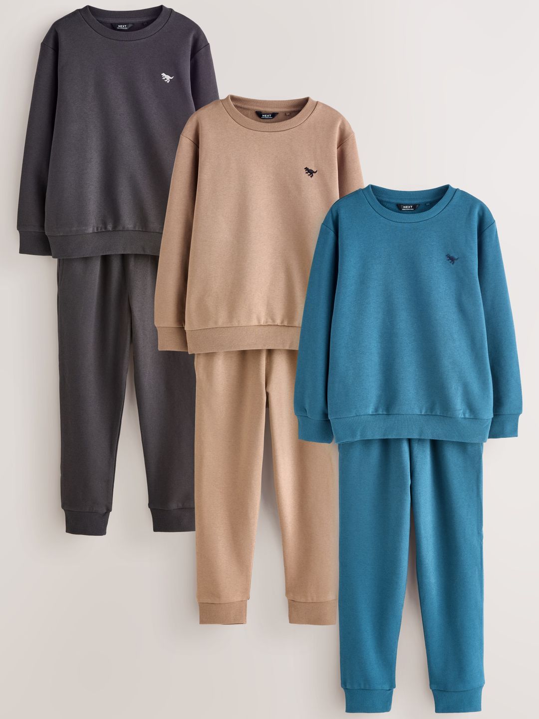 NEXT Boys Pack of 3 Sweatshirt with Joggers
