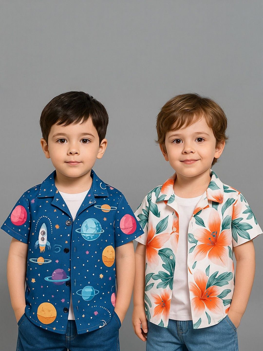 SHREE VANKIYA HANUMANJI FASHION Boys Pack of 2 Casual Shirt-picture-27