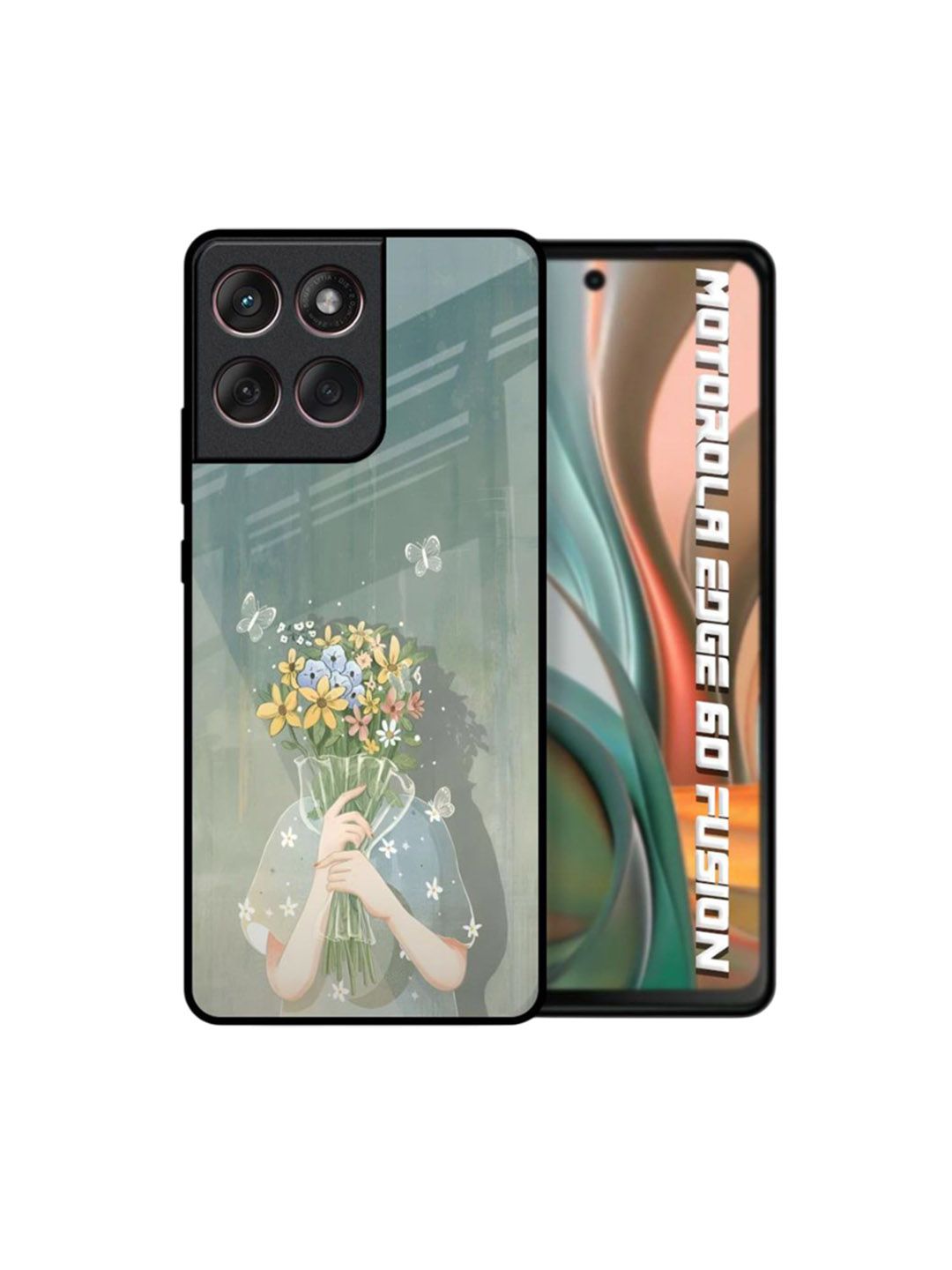 QRIOH Floral Printed Motorola Edge 60 Fusion Back Case Mobile Accessories-picture-35