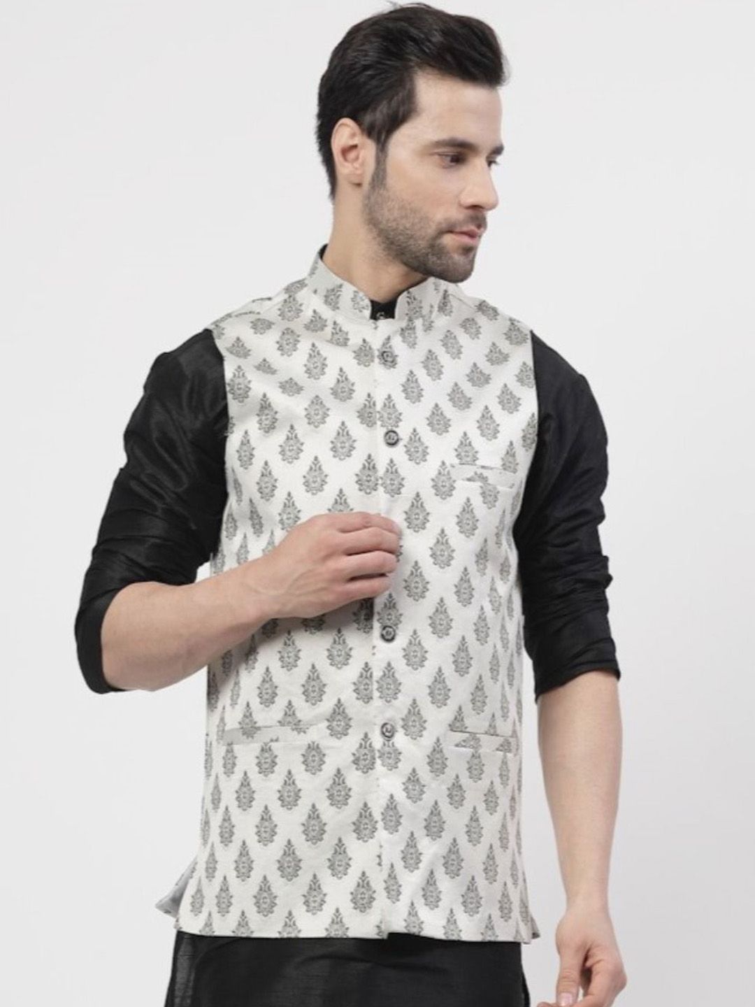 TS LIFESTYLE Woven Design Nehru Jackets-image-39