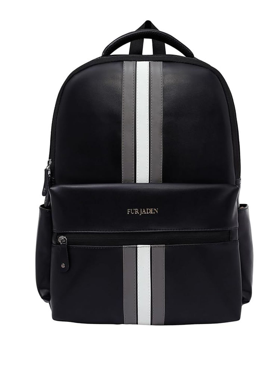 FUR JADEN Unisex Striped Laptop Backpack With Premium & Durable Vegan Leather-picture-40