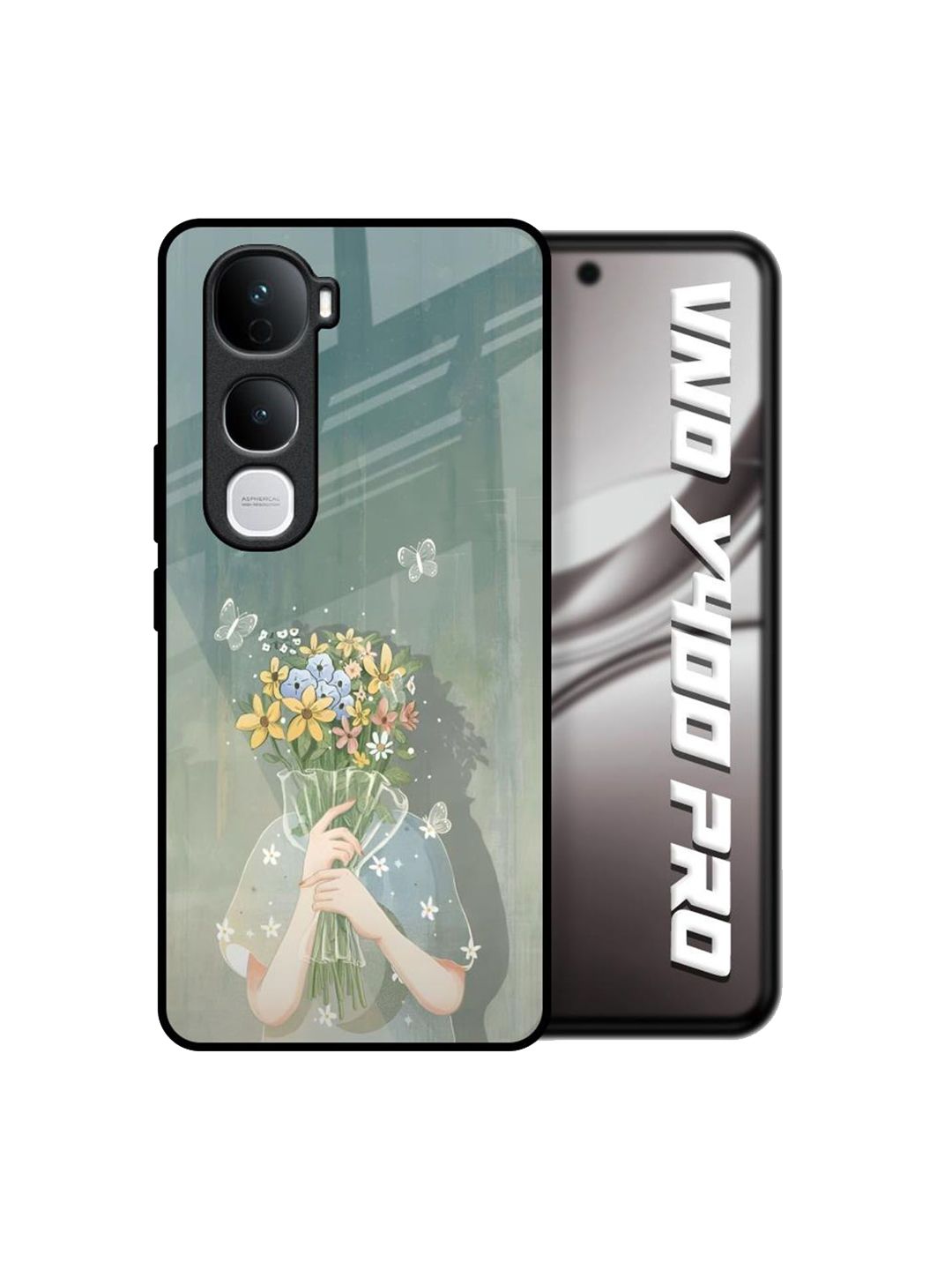 QRIOH Floral Printed Vivo Y400 Pro 5G Back Case Mobile Accessories-picture-28