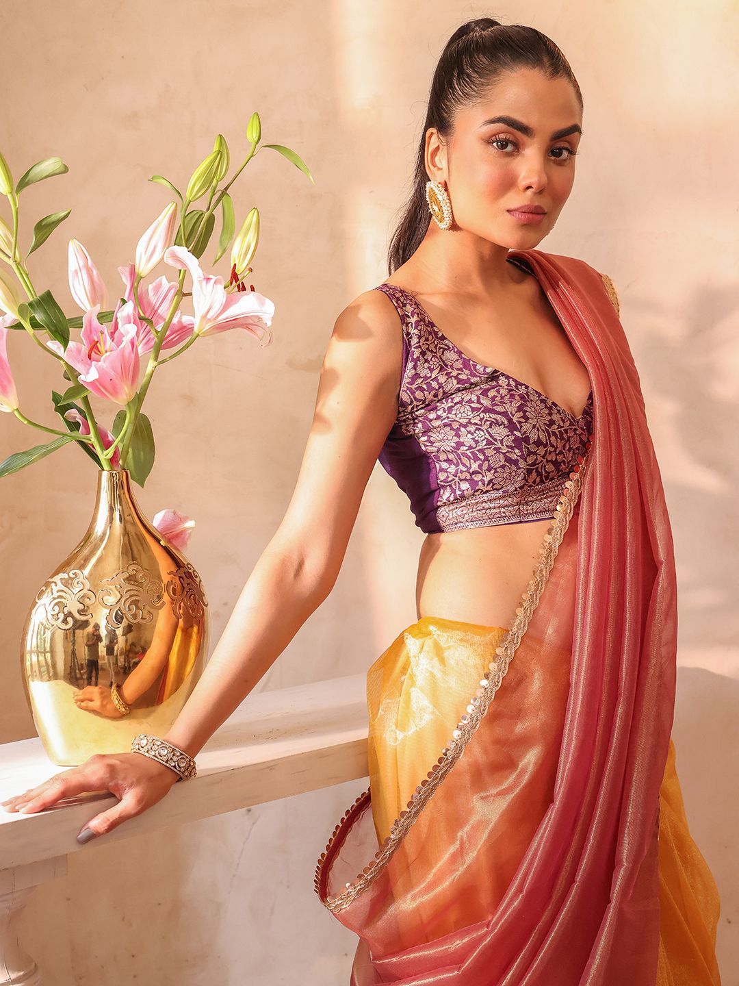 Mitera Embellished Embellished Sequinned Saree-picture-58