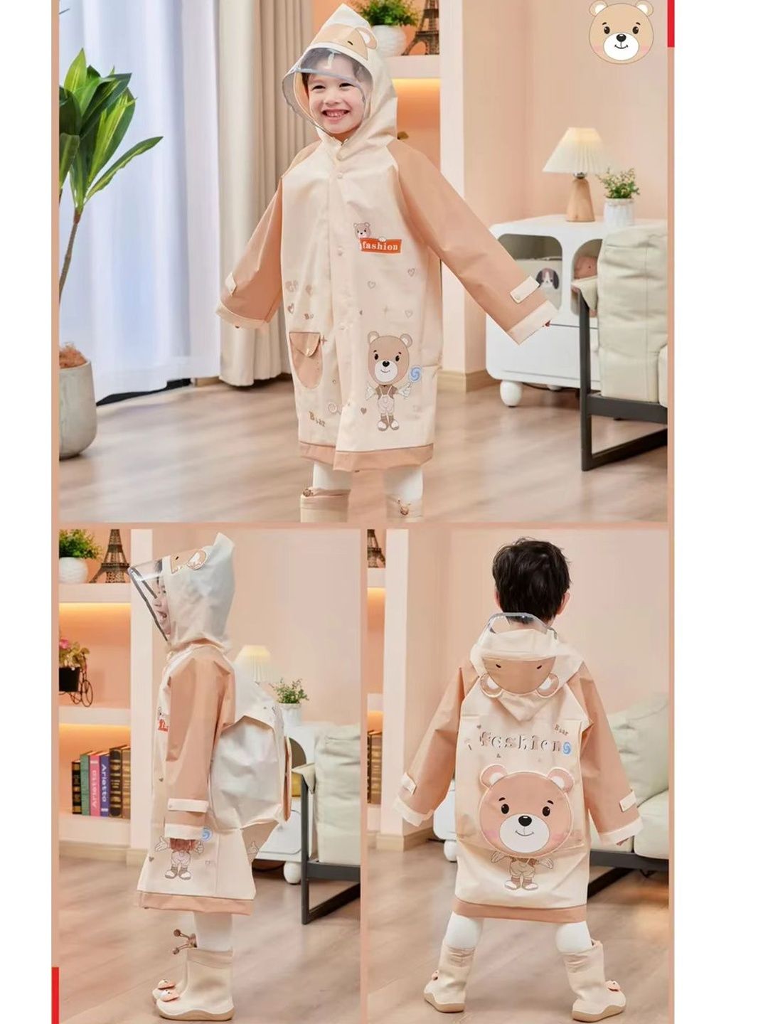 Bold N Elegant Kids Brown Bear EVA Raincoat-picture-32