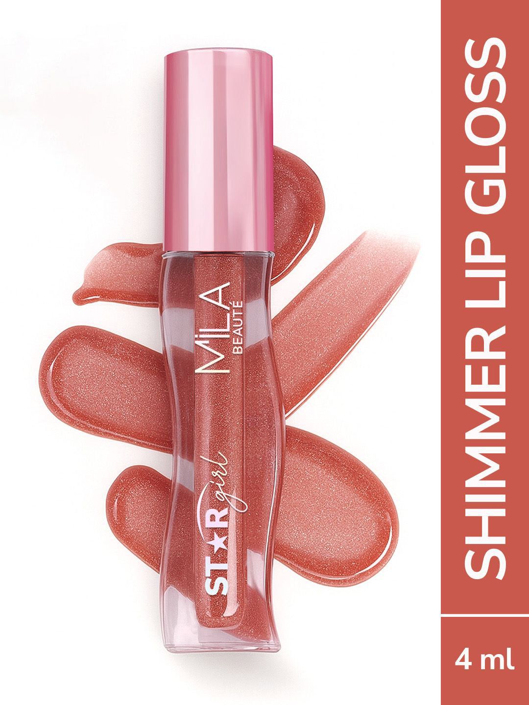 MILA BEAUTE Lip Gloss For Plum Lips & High Shine- 4 ml- Star Girl 03-image-42
