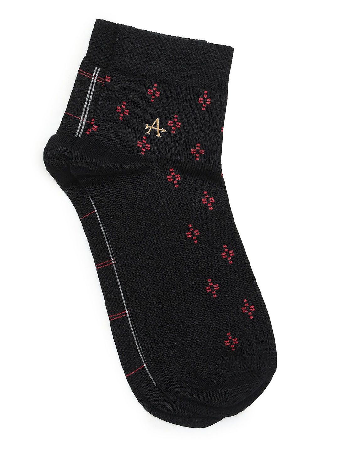Arrow Men Pack Of 2 Patterned Cotton Ankle Length Socks-picture-30