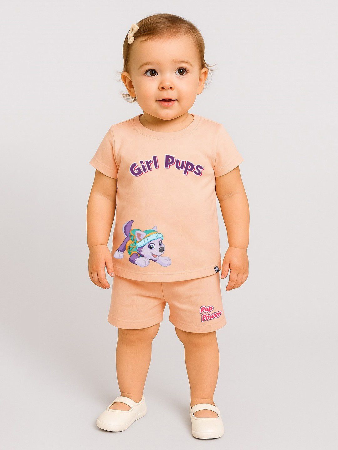 YK X Minute Mirth Infant Girls Paw Patrol Printed Pure Cotton T-shirt with Shorts-picture-22