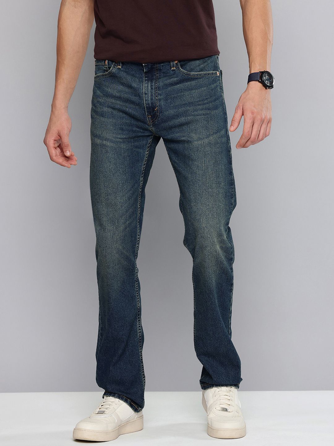 Levis Men 513 Straight Fit Light Fade Stretchable Jeans-picture-25